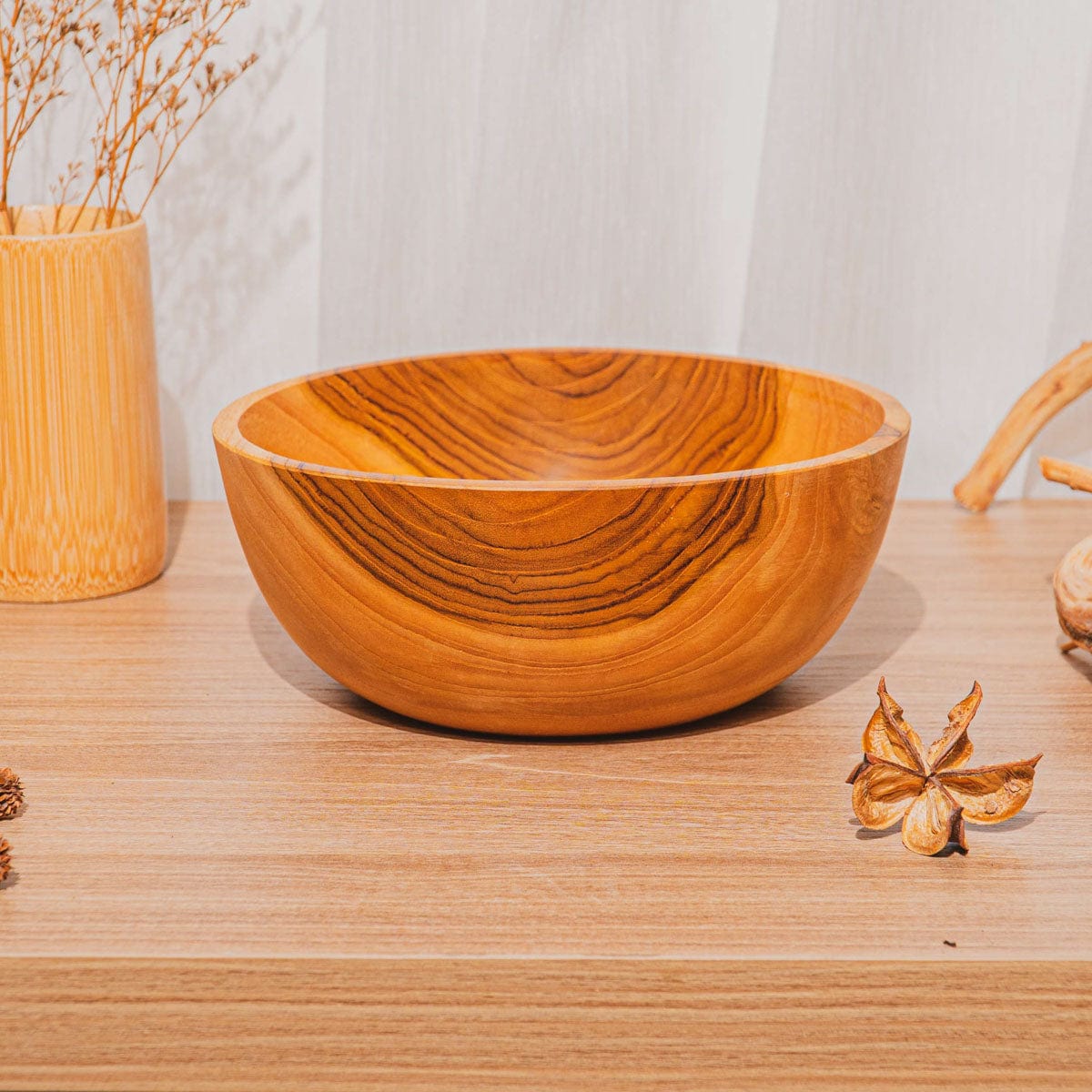 Round Teak Wood Bowl - Jumbo