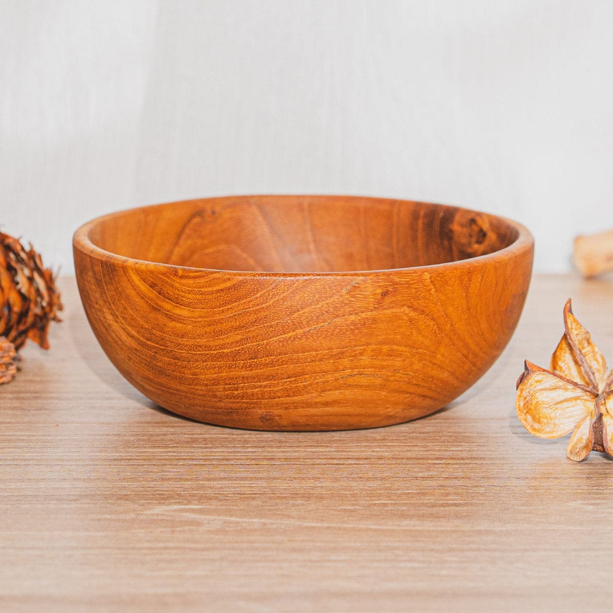 Round Teak Wood Appetizer Bowl