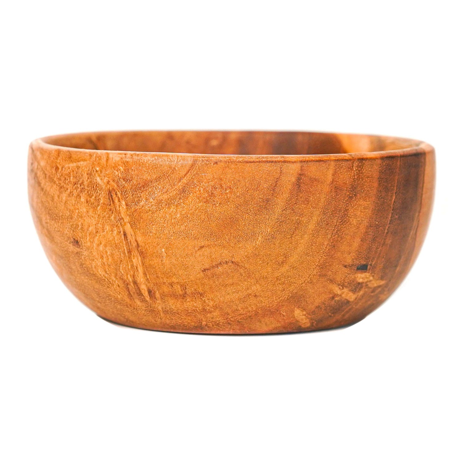 Round Teak Wood Mini Dipping Bowl