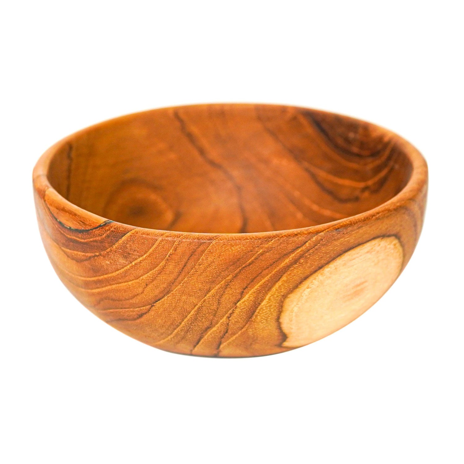 Round Teak Wood Side Dish Bowl