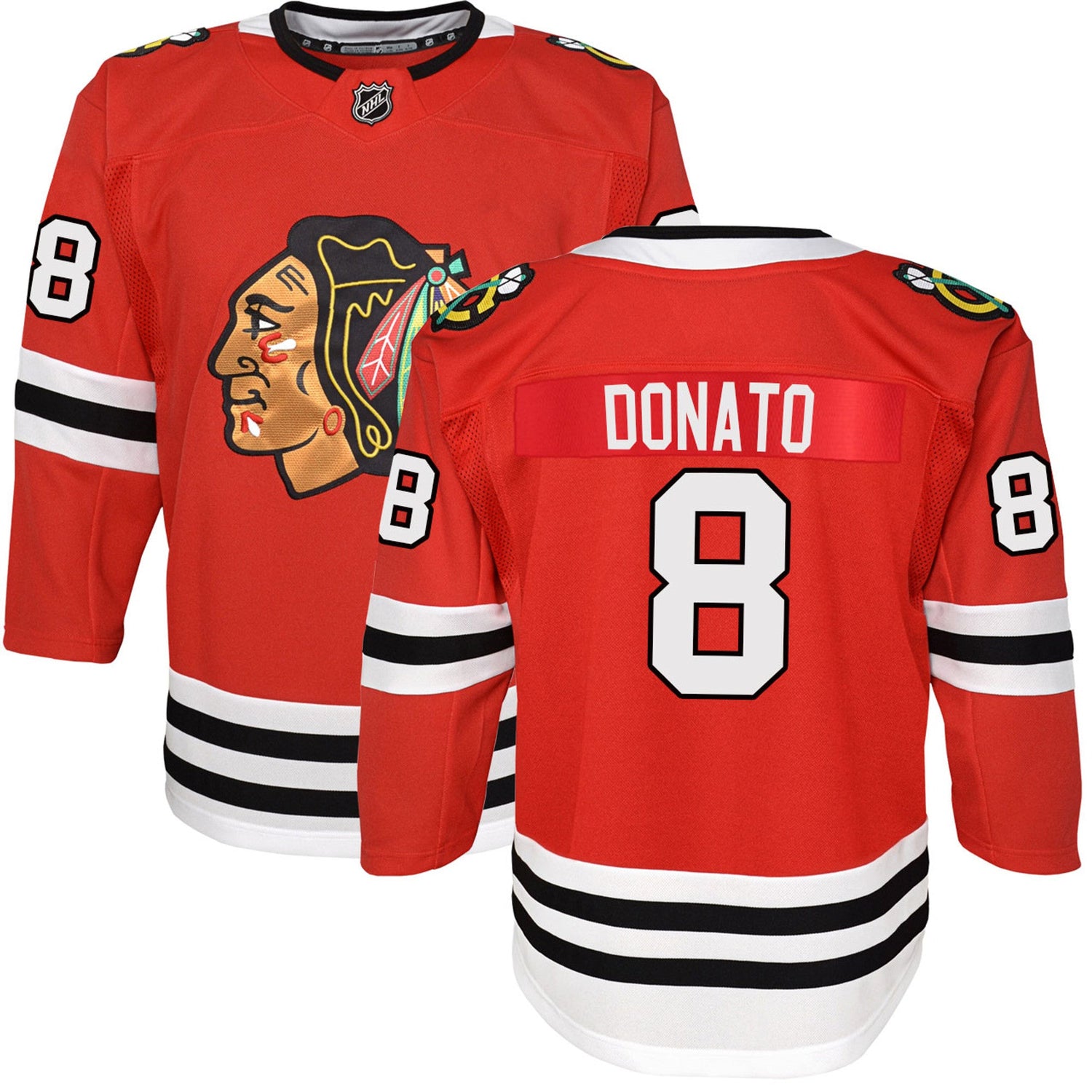 Youth Ryan Donato Chicago Blackhawks Red Home NHL Premier Premium Jersey