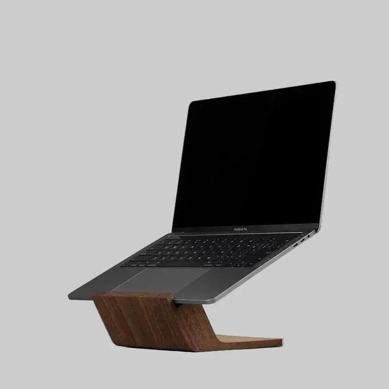 Wooden Laptop Stand – Ultra-Thin Monitor Riser with Heat Dissipation & Desktop Holder