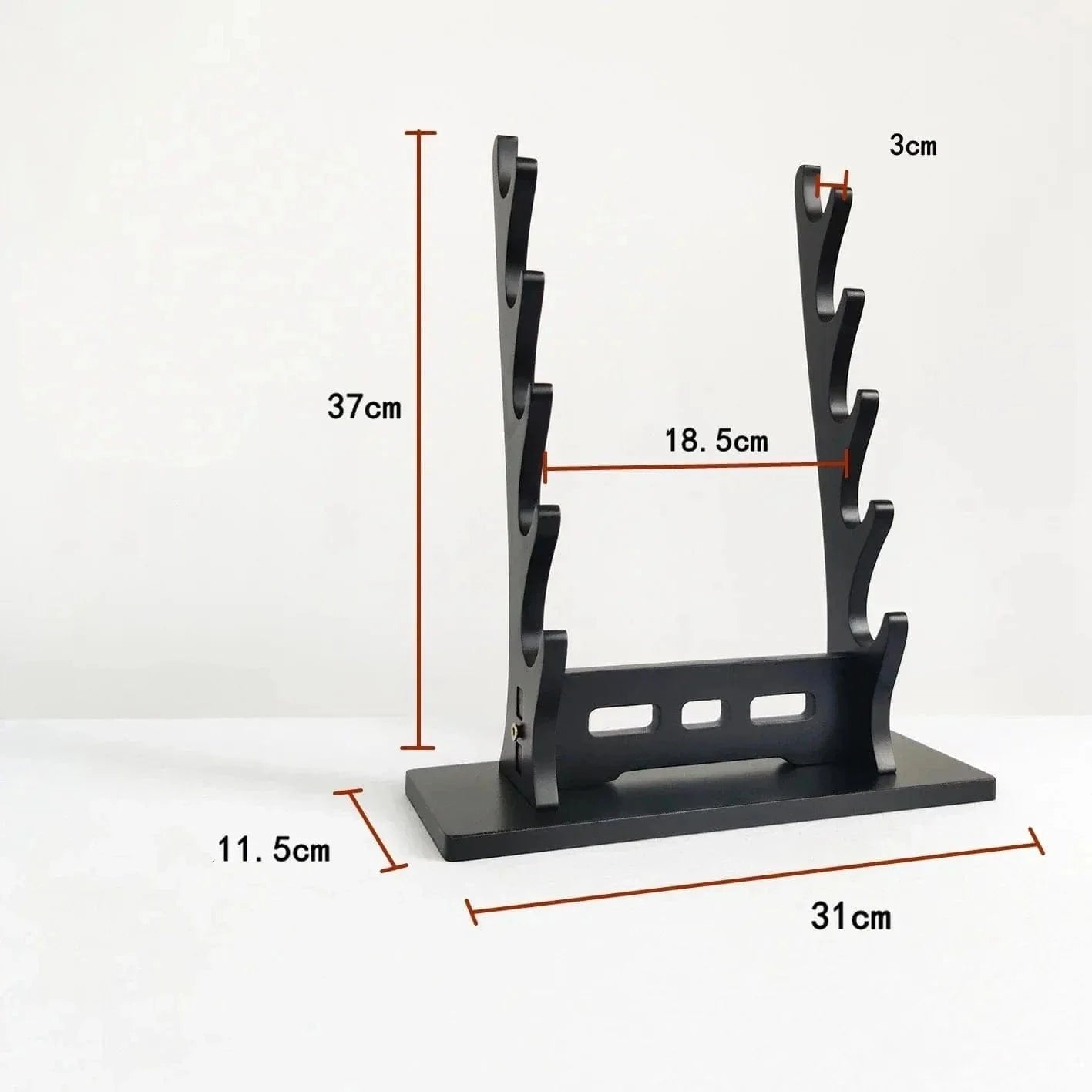 Wooden Katana Sword Holder Stand – 5-Tier Weapon Display Rack