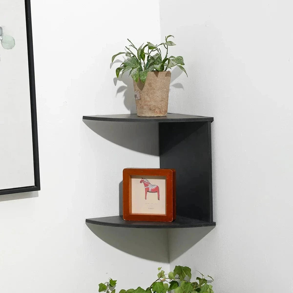 PVC Wooden Corner Shelf – 2/4/5-Tier Storage Rack for Home Decoration