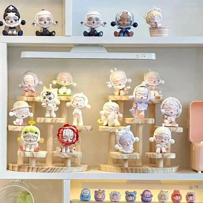 Wooden Display Riser Stand – 3-Tier Organizer Shelf for Figures & Decor