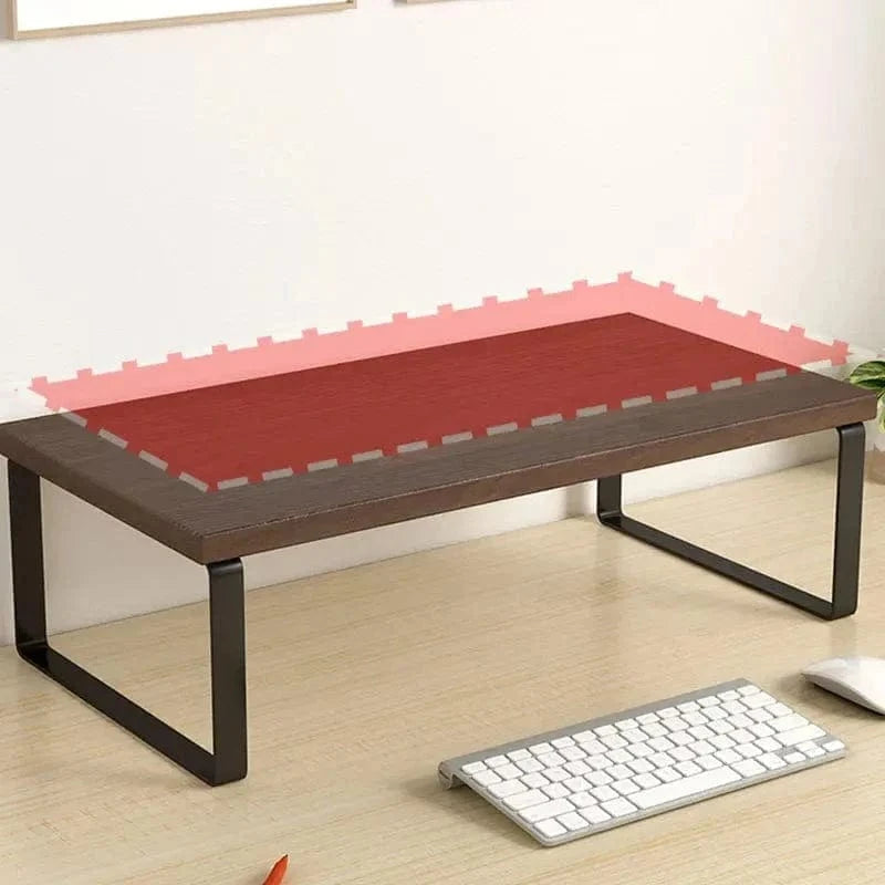 Wooden Monitor Riser Stand – Desktop Organizer & Heightening Bracket