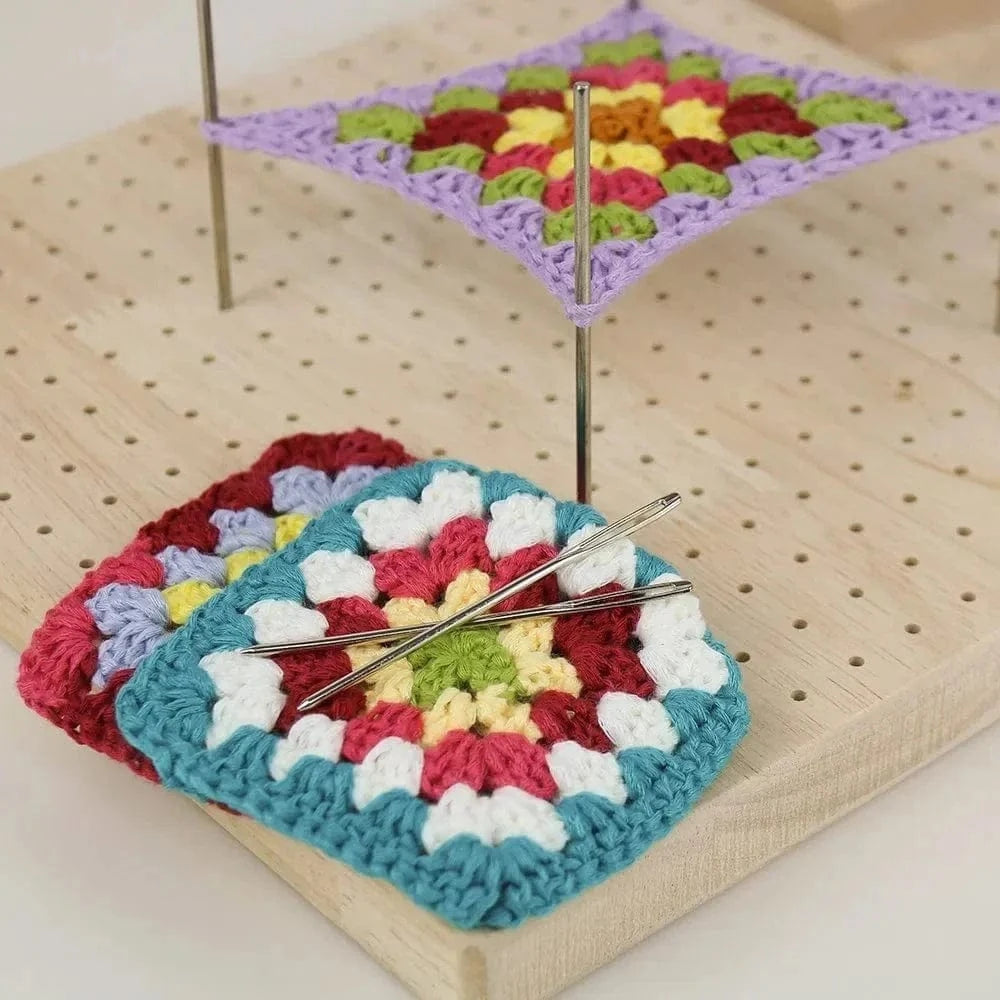 Wooden Crochet Blocking Board – Knitting & Granny Square Project Tool