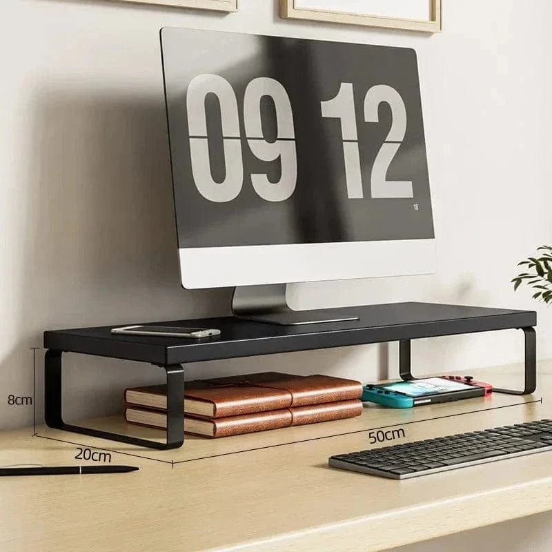 Wooden Monitor Riser Stand – Desktop Organizer & Heightening Bracket