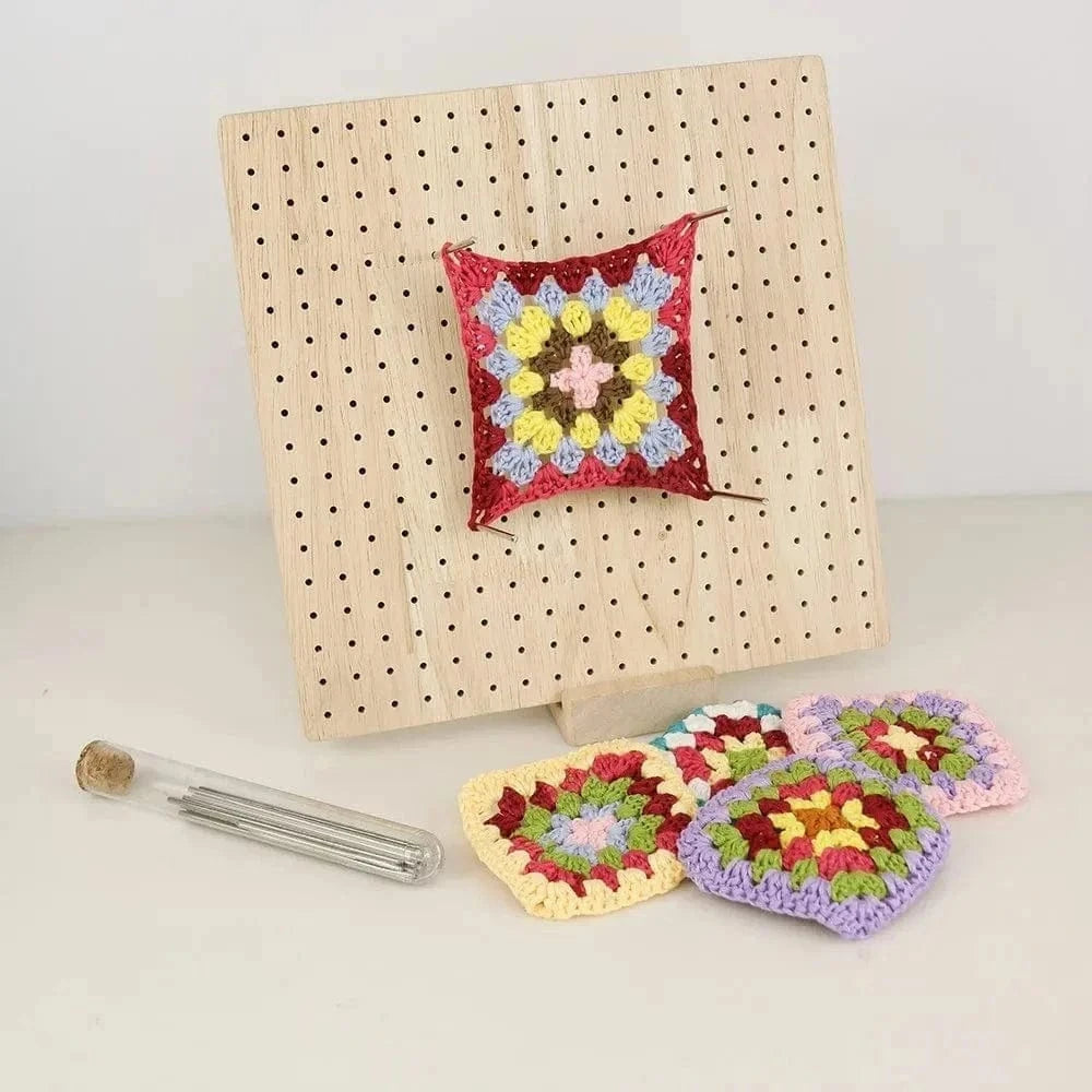 Wooden Crochet Blocking Board – Knitting & Granny Square Project Tool