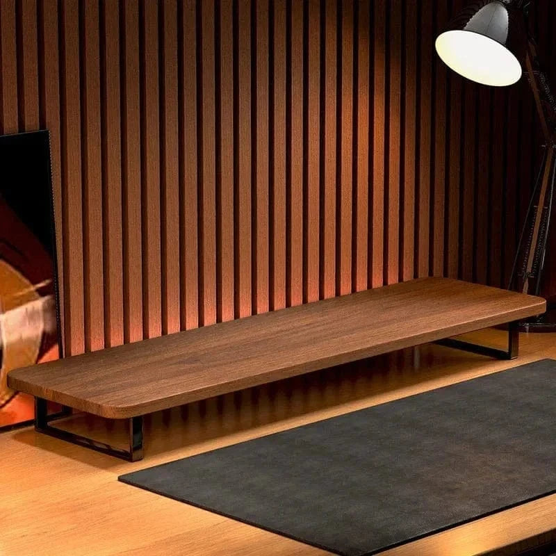 Wooden Monitor Riser Stand – Desktop Organizer & Heightening Bracket