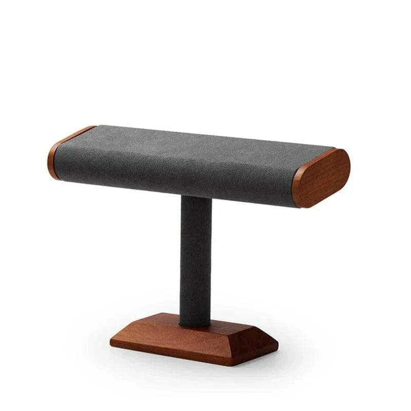 Solid Wood Watch Display Stand – T-Bar Jewelry Organizer for Men & Women