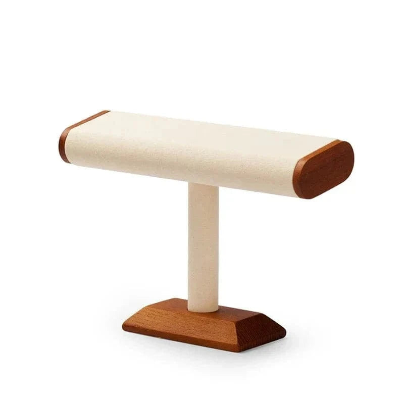 Solid Wood Watch Display Stand – T-Bar Jewelry Organizer for Men & Women