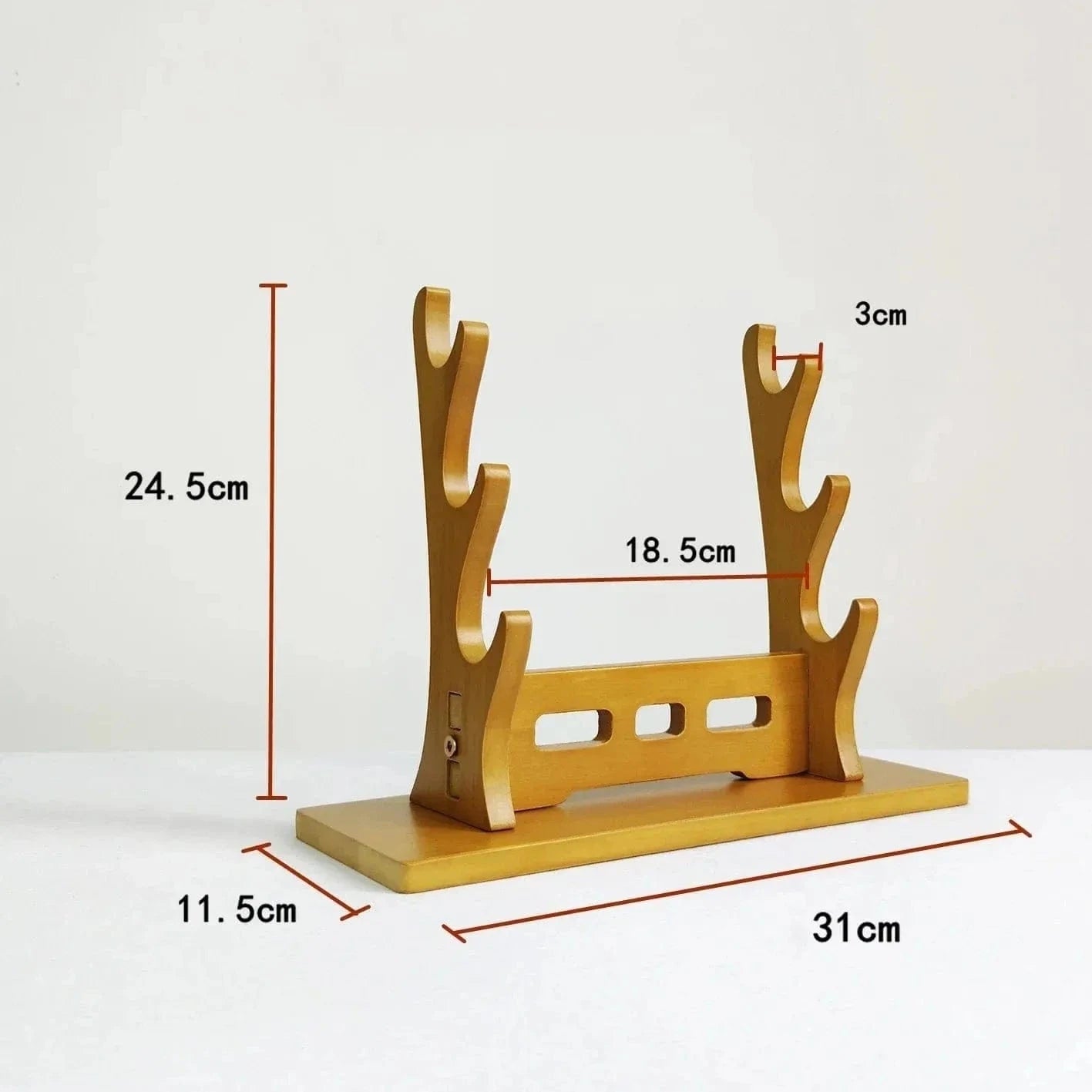 Wooden Katana Sword Holder Stand – 5-Tier Weapon Display Rack