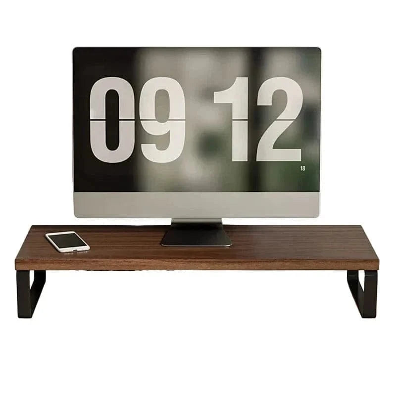 Wooden Monitor Riser Stand – Desktop Organizer & Heightening Bracket