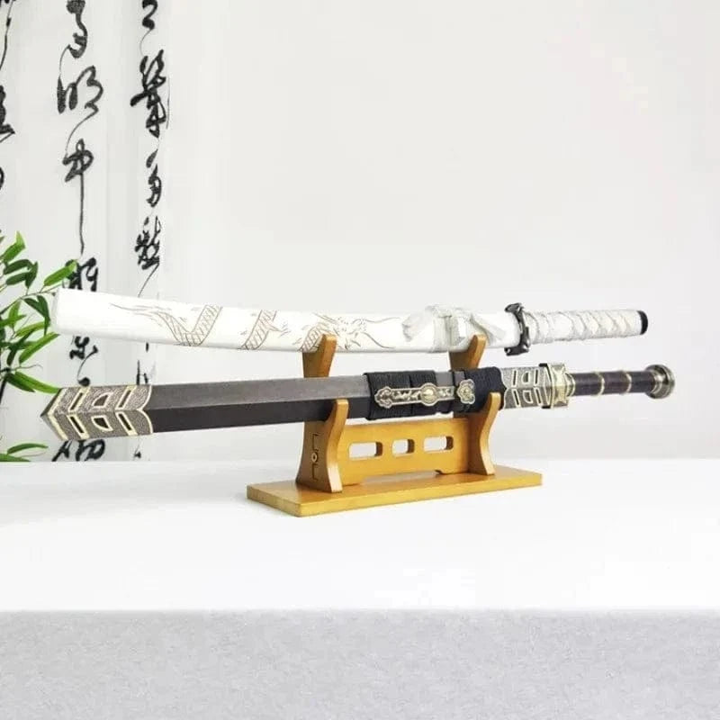 Wooden Katana Sword Holder Stand – 5-Tier Weapon Display Rack