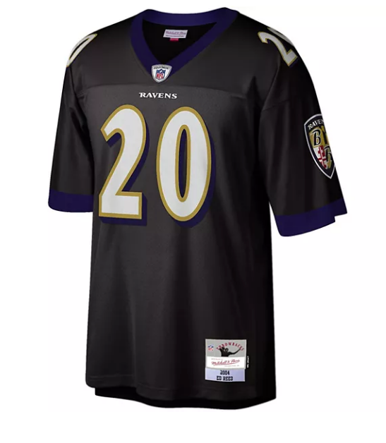 Men's Baltimore Ravens Ed Reed Mitchell & Ness Black Legacy Jersey