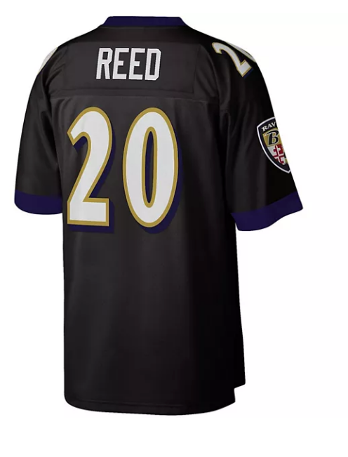 Men's Baltimore Ravens Ed Reed Mitchell & Ness Black Legacy Jersey