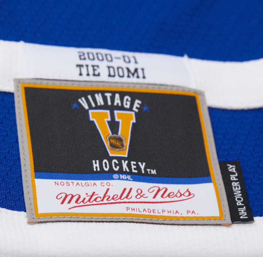 Men's Tie Domi Blue Toronto Maple Leafs 2000/01 Power Play Jersey By Mitchell & Ness