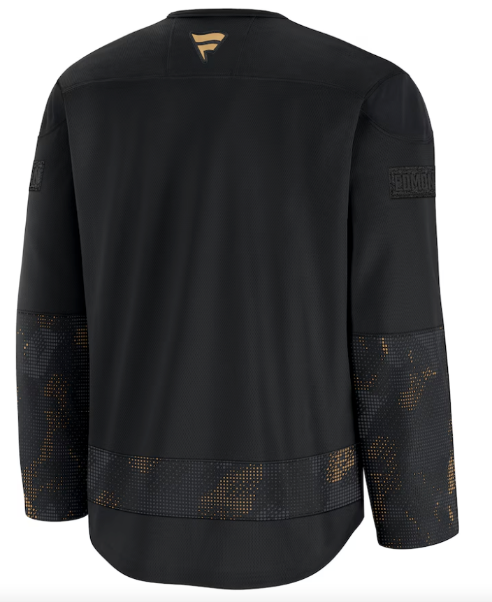 Men's Edmonton Oilers Fanatics Black 2024 Military Appreciation Practice Jersey