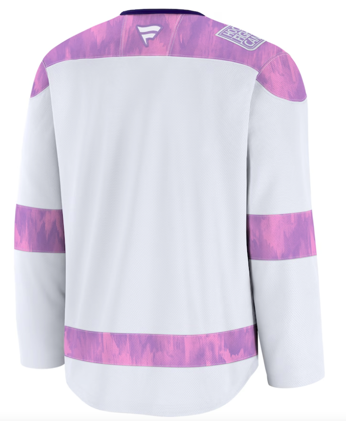 Men's Toronto Maple Leafs Fanatics White 2024 Hockey Fights Cancer Practice Jersey