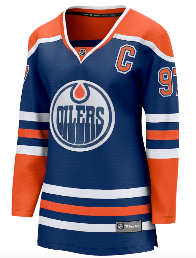 Women's Fanatics Connor McDavid Royal Edmonton Oilers Home Premier Breakaway Player Jersey