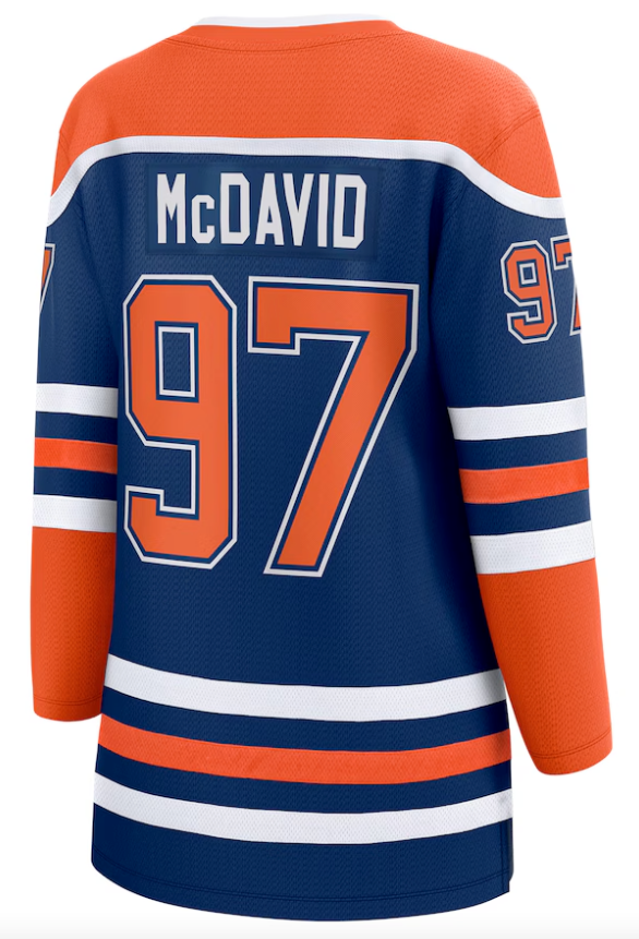 Women's Fanatics Connor McDavid Royal Edmonton Oilers Home Premier Breakaway Player Jersey