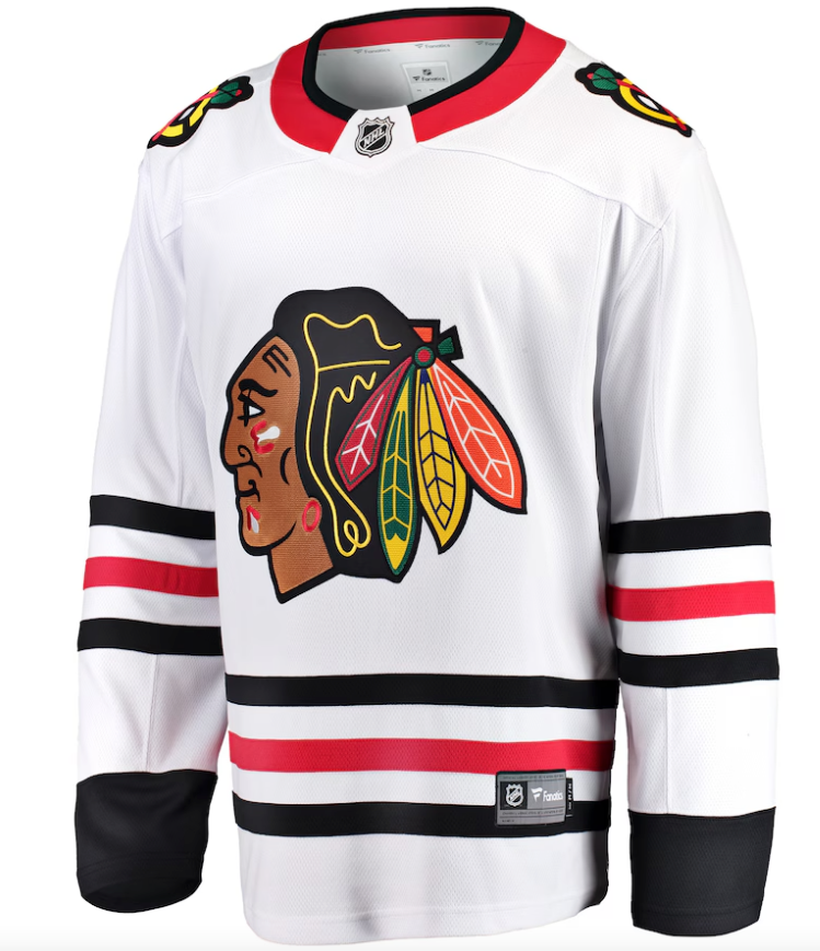 Men's Fanatics White Chicago Blackhawks Breakaway Away Blank Player Jersey