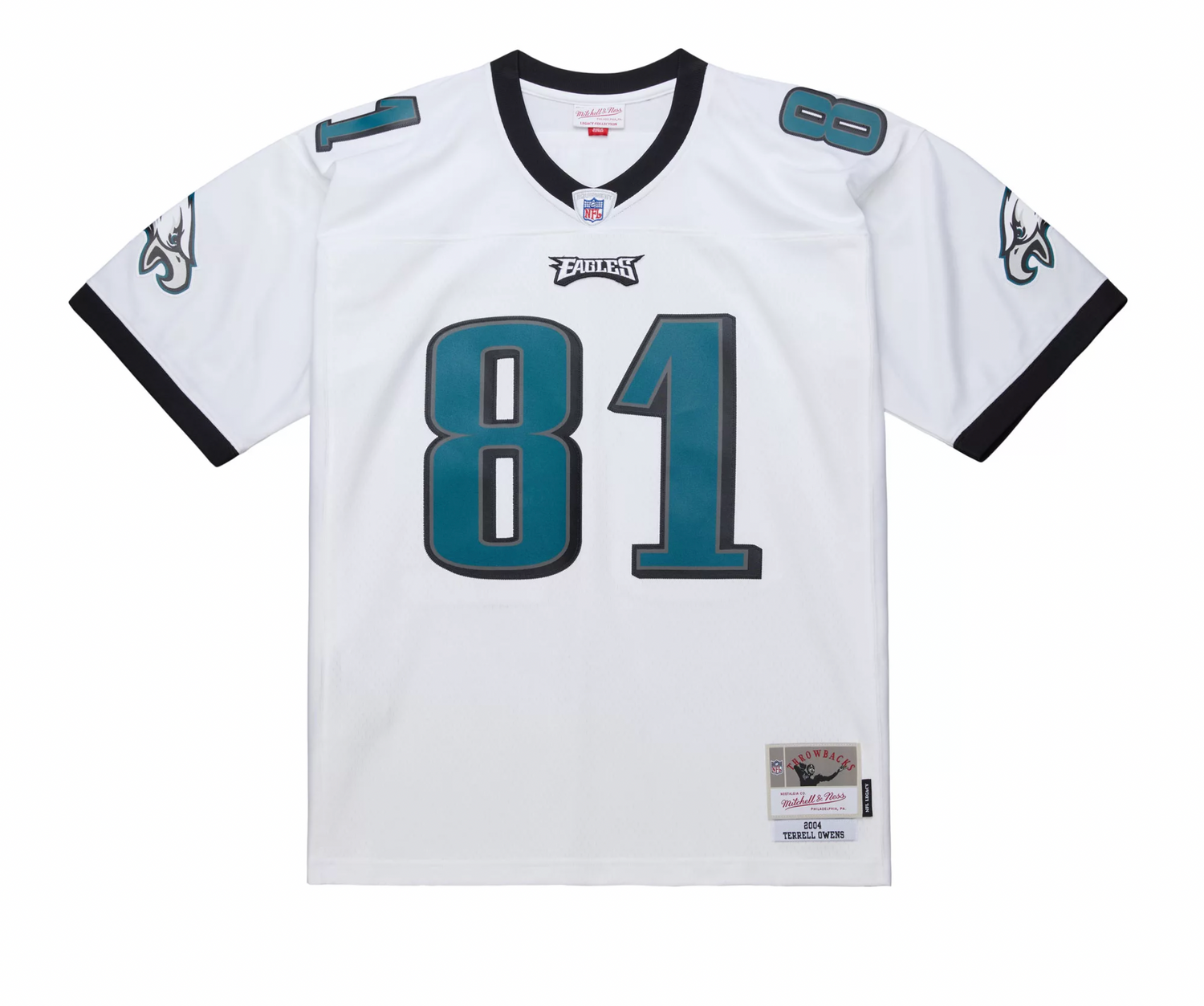 Men's Terrell Owens Philadelphia Eagles 2004 White Mitchell & Ness Legacy Jersey