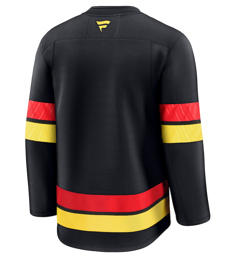 Men's Vancouver Canucks Fanatics Black Alternate Premium NHL Hockey Jersey -Blank