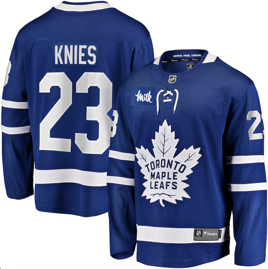 Men's Toronto Maple Leafs Matthew Knies Fanatics Branded Royal Breakaway - Player Jersey With Milk Patch