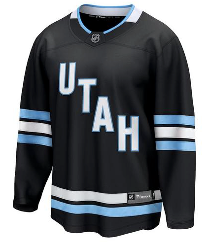 Men's Fanatics Utah Hockey Club Breakaway Home Black Blank Player Hockey Jersey