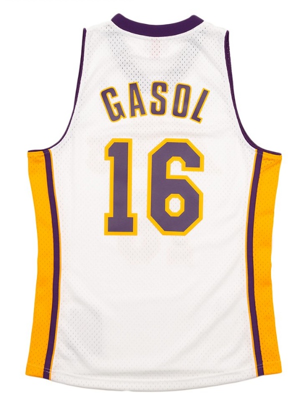 Pau Gasol Los Angeles Los Lakers Mitchell & Ness 2008-09 Hardwood Classics Swingman Jersey - White