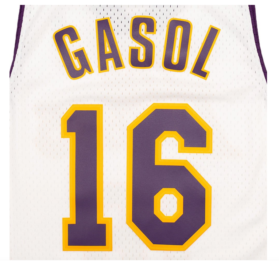 Pau Gasol Los Angeles Los Lakers Mitchell & Ness 2008-09 Hardwood Classics Swingman Jersey - White