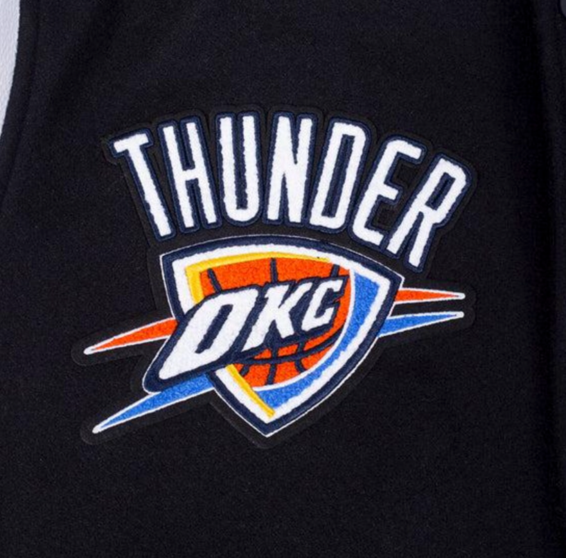 Men's NBA Finals Oklahoma City Thunder 2025 Champions Wool & Vegan Leather Varsity Jacket