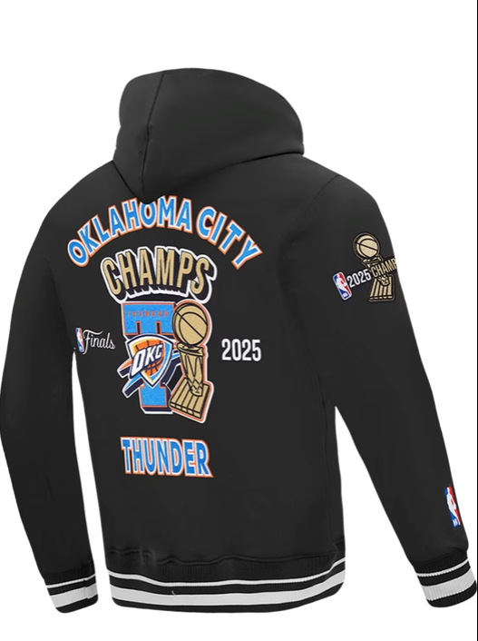 Men's Pro Standard Oklahoma City Thunder Black 2025 Finals Champions Hooded Sweatshirt
