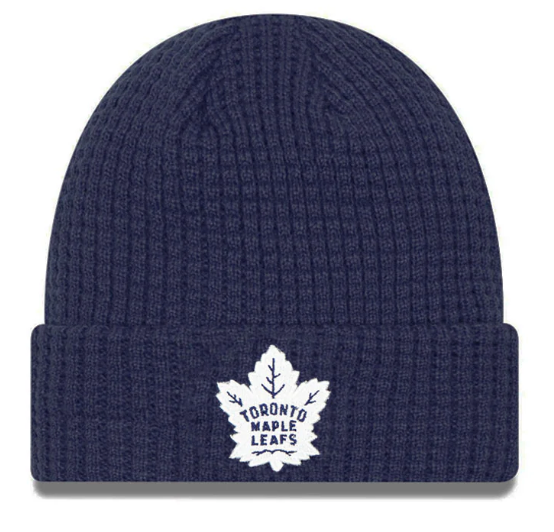 Men's Toronto Maple Leafs Primary Logo NHL New Era Waffle Knit Beanie Toque