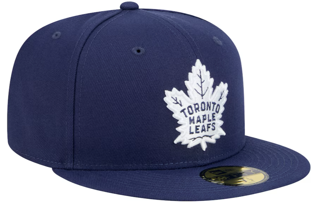 Men's Toronto Maple Leafs NHL Hockey New Era Core 59FIFTY Fitted Hat - Navy