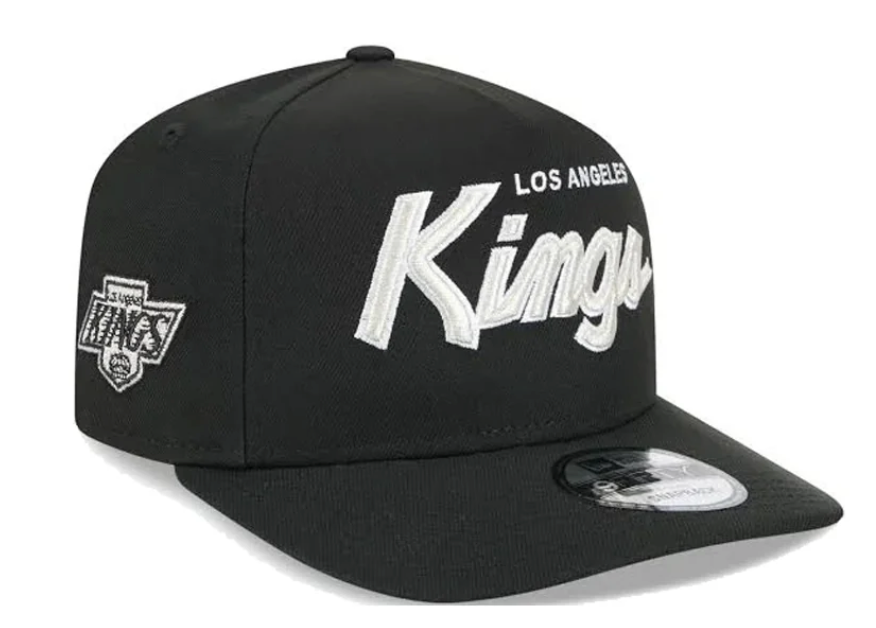 Men’s Los Angeles Kings New Era Script 9FIFTY A-Frame Snapback Adjustable Hat – Black