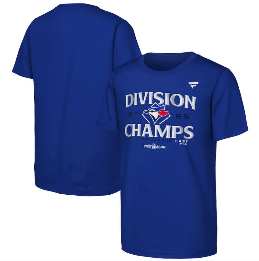 Youth Toronto Blue Jays Fanatics Royal 2025 AL East Division Champions Locker Room T-Shirt