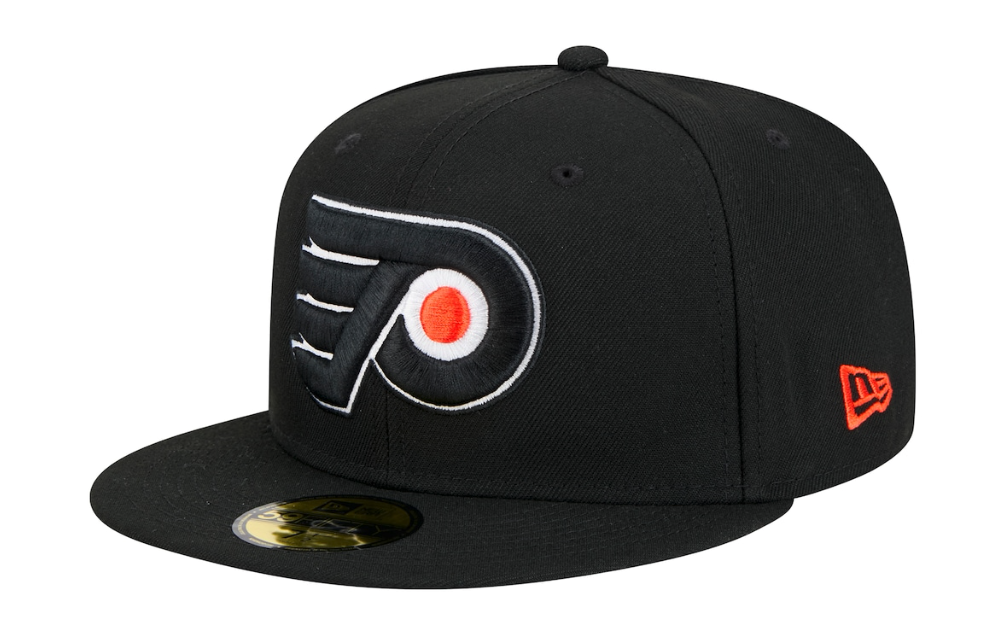 Men's Philadelphia Flyers NHL Hockey New Era Core 59FIFTY Fitted Hat - Black
