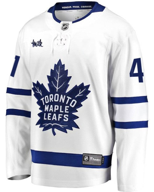Men's Toronto Maple Leafs Anthony Stolarz Fanatics Branded White Breakaway - Player Jersey Milk Patch