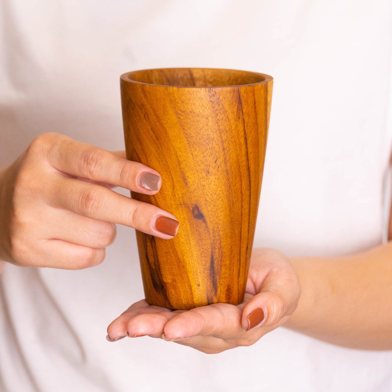 Teak Wood Drinking Cup