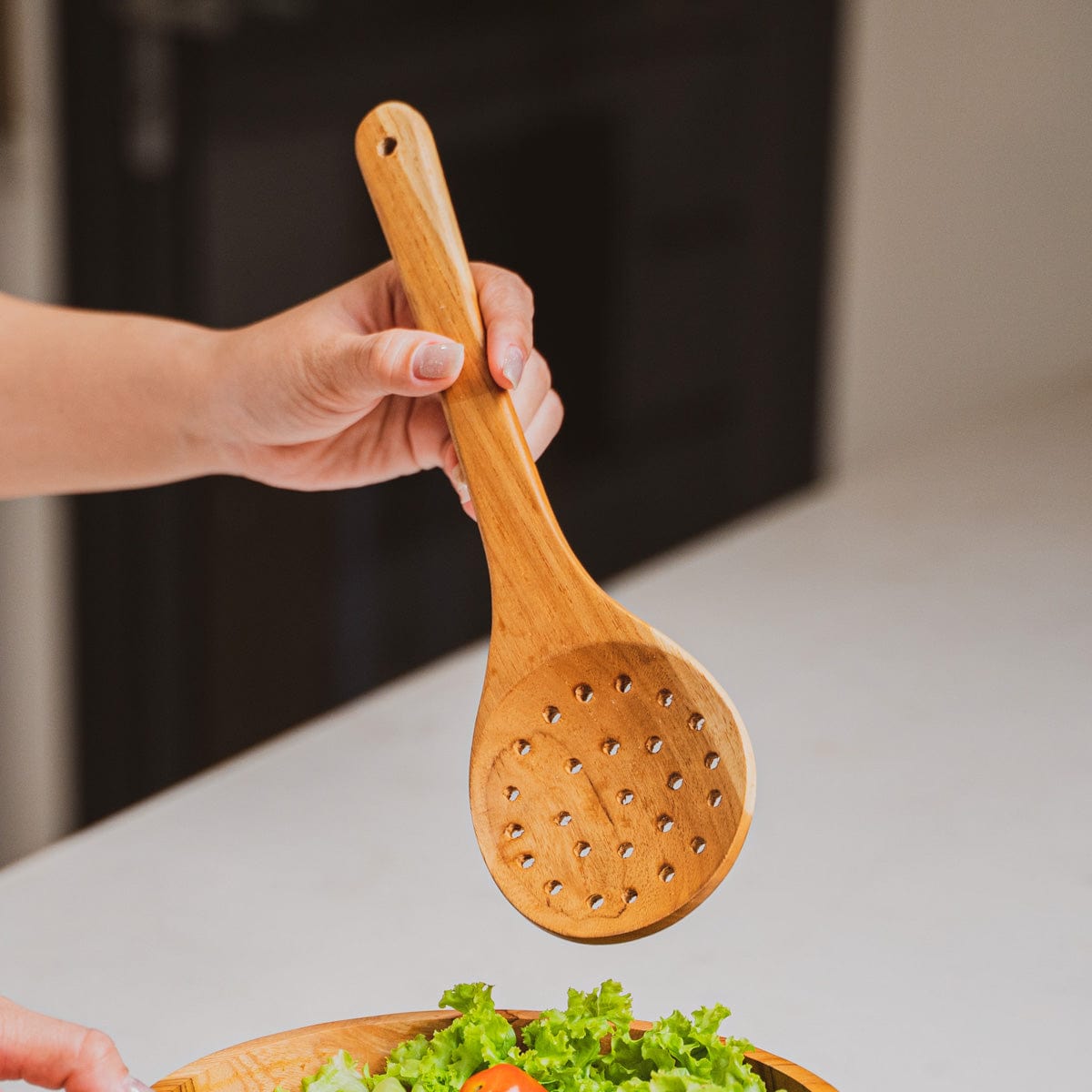 5-Pc Teak Wood Cooking Utensils Set