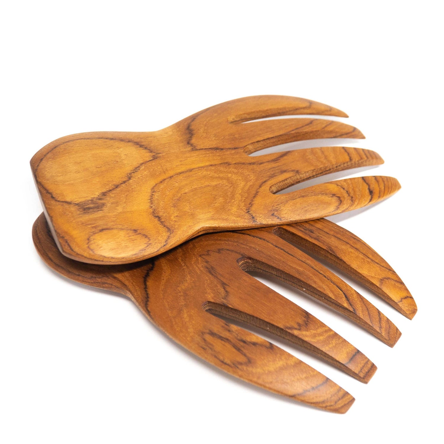Teak Wood Salad Serving Hands - Pair