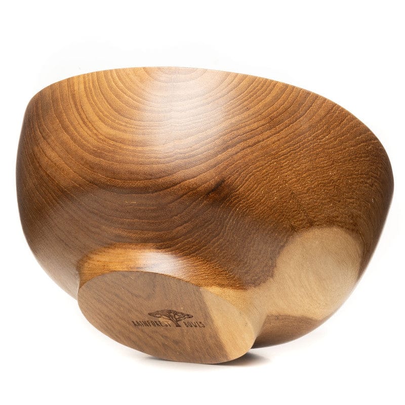 Wavy Menbachi Teak Wood Noodle Bowl - Jumbo