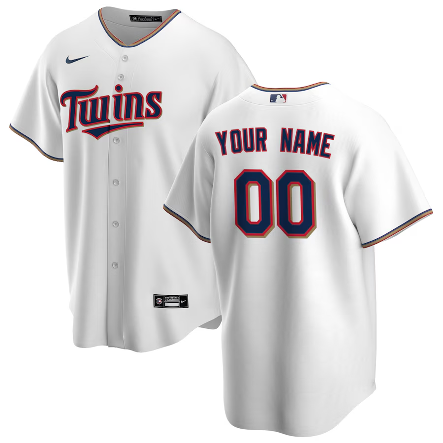 Men's Minnesota Twins White Custom Jersey