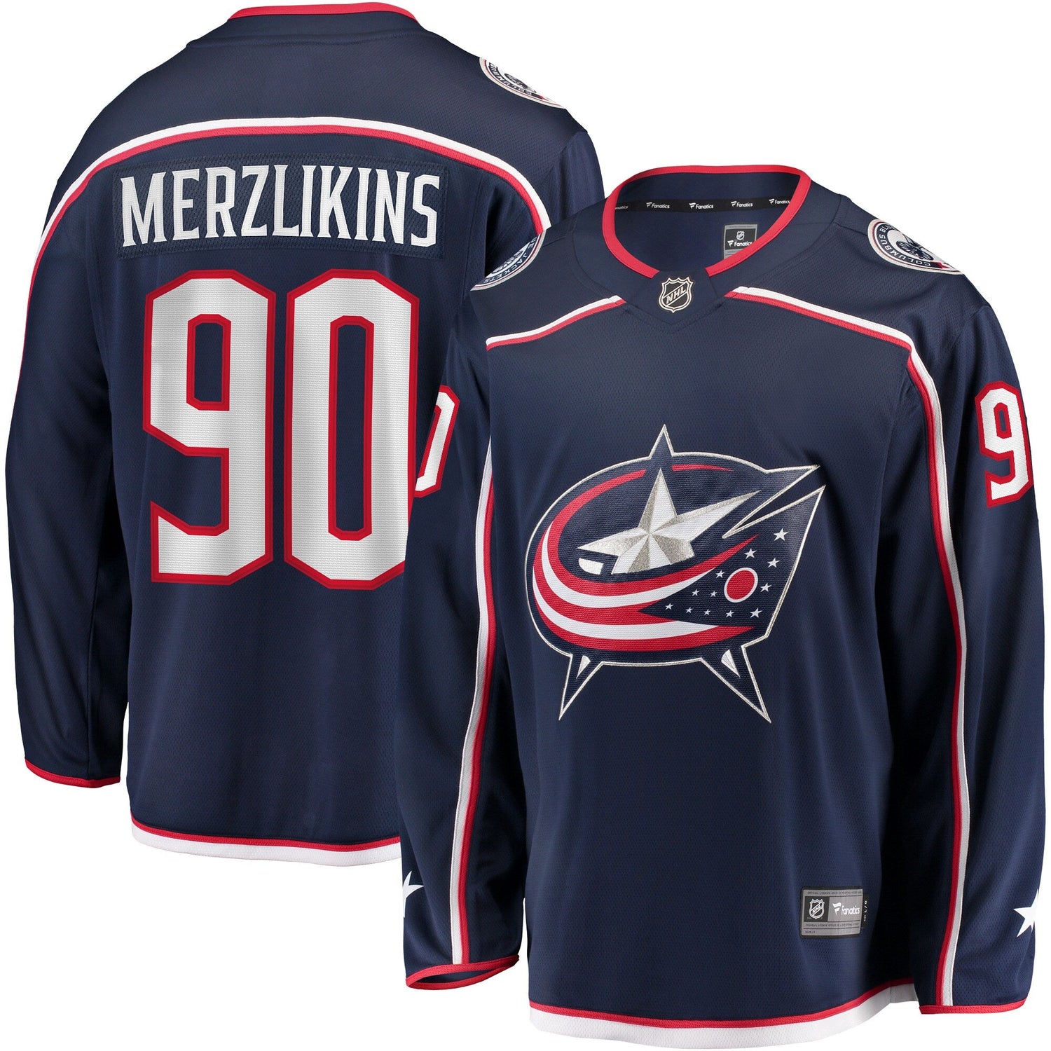 Elvis Merzlikins Columbus Blue Jackets Home Breakaway Jersey - Navy