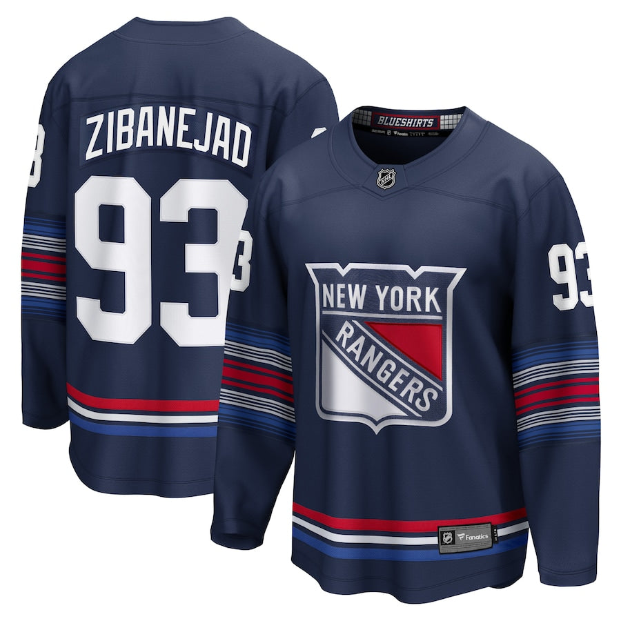 Mika Zibanejad New York Rangers Alternate Premier Breakaway Jersey - Navy