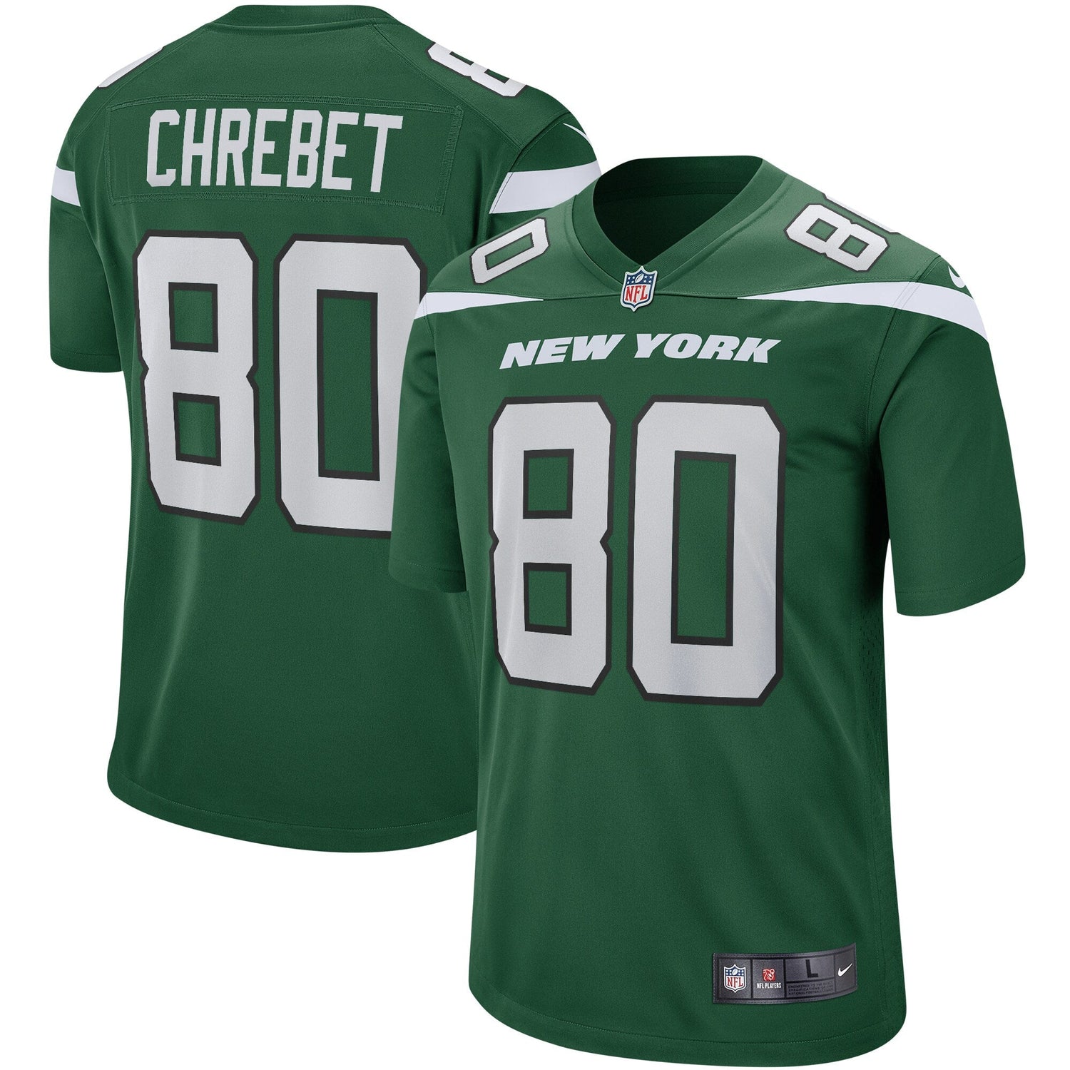 Wayne Chrebet New York Jets Nike Game Retired Jersey - Gotham Green