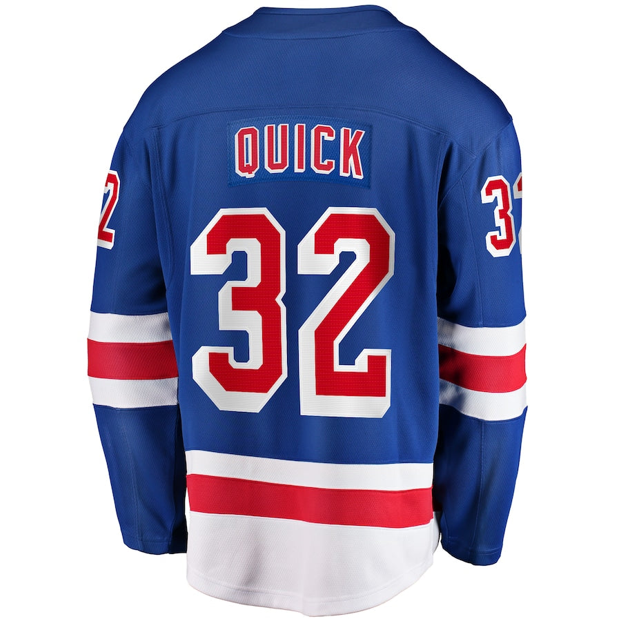 Jonathan Quick New York Rangers Home Breakaway Jersey - Blue